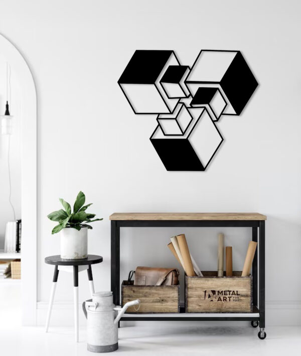 Geometrical 3D Metal Wall Art